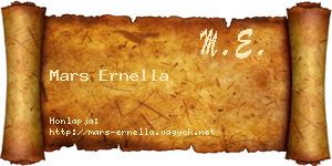 Mars Ernella névjegykártya